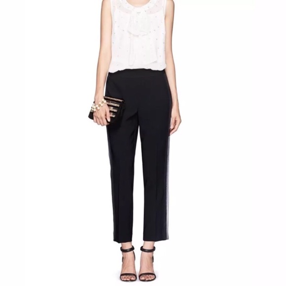 St. John Pants - St John Emma Crepe Tuxedo Dress Pants Side stripe
